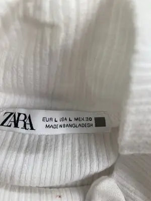 ZARA/ザラ/Tシャツ/カットソー/トップス/ホワイト/L