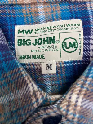 BIG JOHN/ビッグジョン/シャツ/ブラウス/トップス/ブルー/M