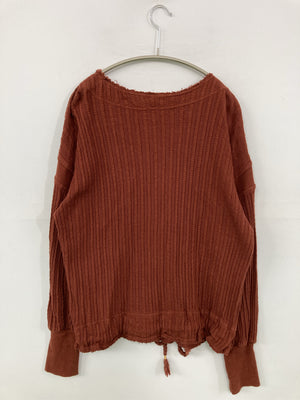 relume/レリューム/ニット/セーター/トップス/オレンジ/F