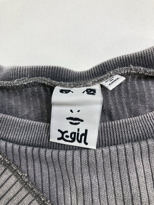 X-GIRL/エックスガール/Tシャツ/カットソー/トップス/グレー/M