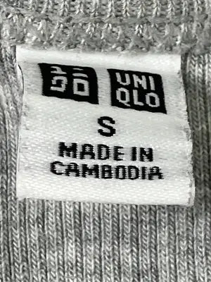 UNIQLO/ユニクロ/Tシャツ/カットソー/トップス/グレー/S
