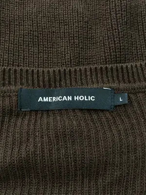 AMERICAN HOLIC/アメリカンホリック/ニット/セーター/トップス/ブラウン/L