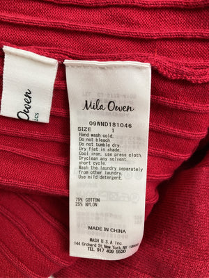 Mila Owen/ミラオーウェン/カーディガン/ボレロ/トップス/レッド/1