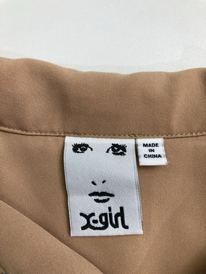 X-GIRL/エックスガール/シャツ/ブラウス/トップス/ブラウン/1