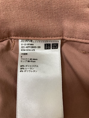 UNIQLO/ユニクロ/スラックス/パンツ/ブラウン/S  ウエスト60-66cm  ヒップ85-91cm