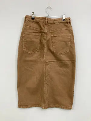 ZARA/ザラ/デニムスカート/スカート/ブラウン/EUR M/USA M/ MEX 28