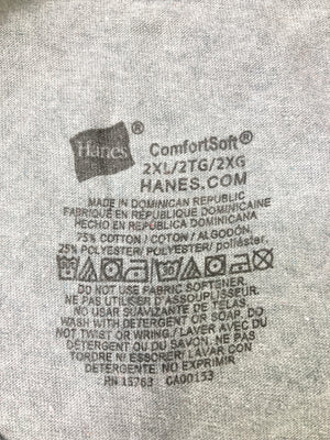 Hanes/ヘインズ/Tシャツ/カットソー/トップス/グレー/2XL