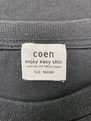 coen/コーエン/Tシャツ/カットソー/トップス/ブラック/MEDIUM