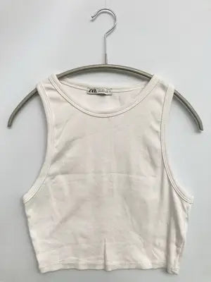 ZARA/ザラ/タンクトップ/トップス/ホワイト/EUR L
