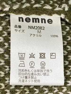 nemne/ネンネ/ニット/セーター/トップス/カーキ/M
