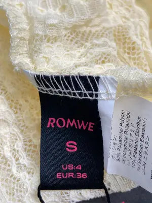 ROMWE/ロムウィー/シャツ/ブラウス/トップス/アイボリー/S