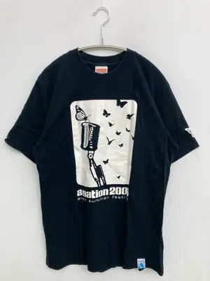 UNITED ATHLE/ユナイテッドアスレ/Tシャツ/カットソー/トップス/ブラック/M