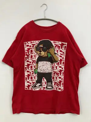 Tシャツ/カットソー/トップス/レッド/L