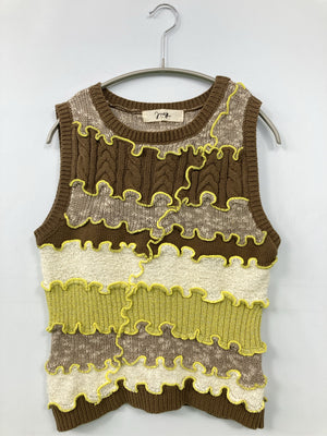 ノースリーブ/トップス/ブラウン/F