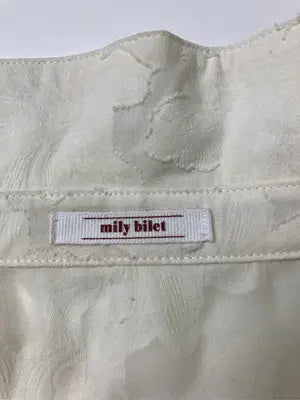 mily bilet/シャツ/ブラウス/トップス/アイボリー/S  バスト71～79　身長154～162