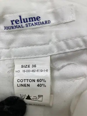 relume/レリューム/チノパンツ/パンツ/ホワイト/36