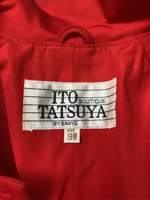 ITO TATSUYA/ステンカラーコート/ジャケット/アウター/レッド/9号