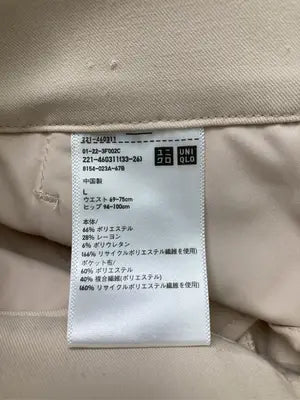 UNIQLO/ユニクロ/スラックス/パンツ/ベージュ/L