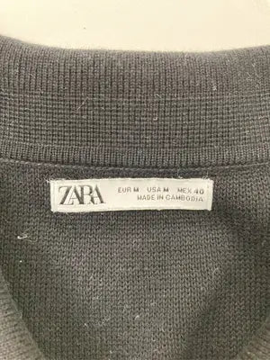 ZARA/ザラ/ポロシャツ/トップス/ブラック/EUR M