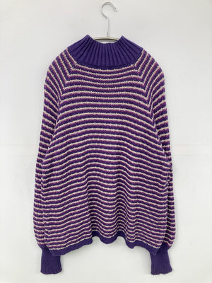 ITEMS/アイテムズ/ニット/セーター/トップス/パープル/FREE