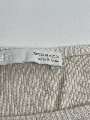 ZARA/ザラ/Tシャツ/カットソー/トップス/ベージュ/USA M