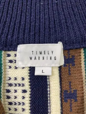 TIMELY WARNING/タイムリーワーニング/ニット/セーター/トップス/ネイビー/L