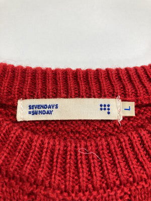 SEVENDAYS=SUNDAY/セブンデイズサンデイ/ベスト/トップス/レッド/L