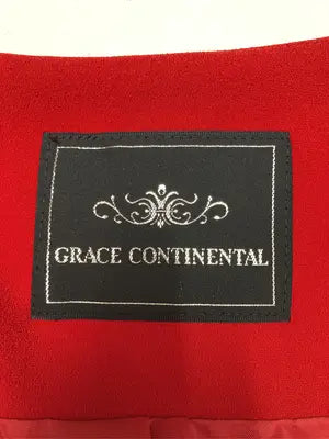 GRACE CONTINENTAL/グレースコンチネンタル/ノーカラーコート/ジャケット/アウター/レッド/38