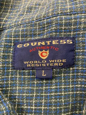 COUNTESS/シャツ/ブラウス/トップス/ブルー/L