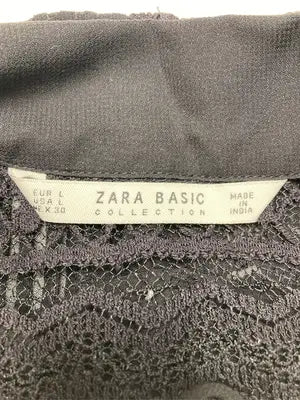 ZARA BASIC/ザラベーシック/シャツ/ブラウス/トップス/ブラック/USA L