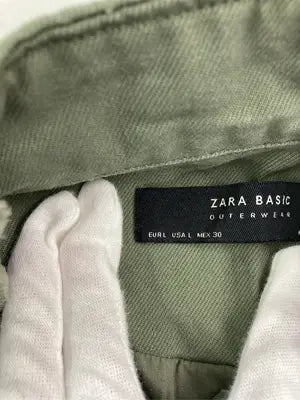 ZARA BASIC/ザラベーシック/ミリタリージャケット/ジャケット/アウター/グリーン/USA L