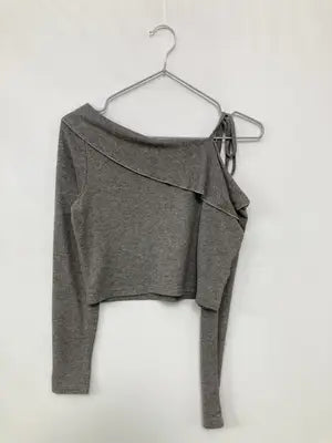 clear/クリア/Tシャツ/カットソー/トップス/グレー/F