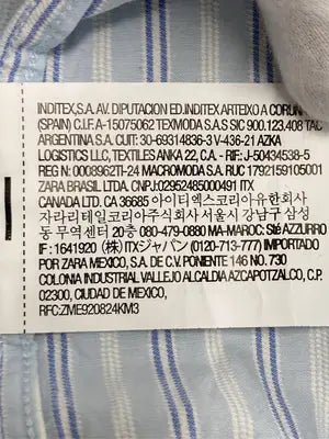 ZARA/ザラ/シャツ/ブラウス/トップス/スカイブルー/USA S