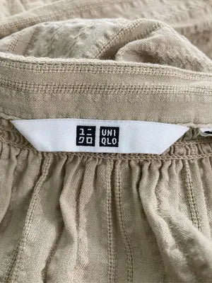 UNIQLO/ユニクロ/シャツワンピース/ワンピース/ドレス/ベージュ/M
