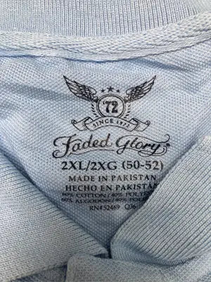 FADED GLORY/フェイデッドグローリー/ポロシャツ/トップス/スカイブルー/2XL/2XG