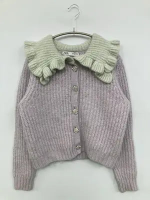 ZARA/ザラ/カーディガン/ボレロ/トップス/パープル/USA M