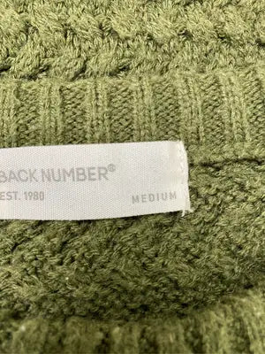 BACK NUMBER/バックナンバー/ニット/セーター/トップス/カーキ/MEDIUM