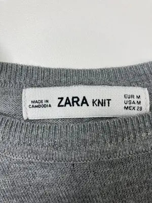 ZARA/ザラ/ニット/セーター/トップス/グレー/EUR M/USA M/MEX 28