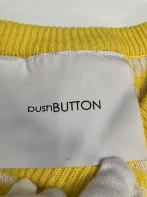 pushBUTTON/ニット/セーター/トップス/イエロー/S