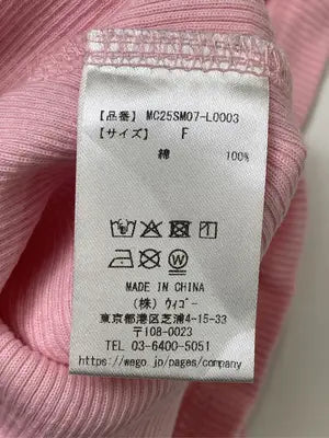 PIKO/ピコ/Tシャツ/カットソー/トップス/ピンク/F
