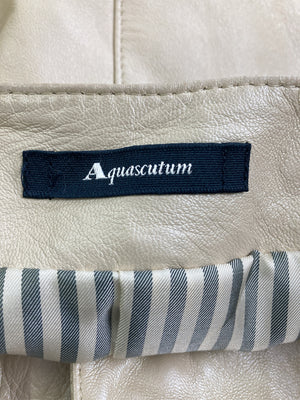 Aquascutum/アクアスキュータム/ノーカラージャケット/ジャケット/アウター/アイボリー