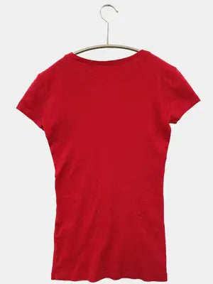 TOMMY HILFIGER/トミーヒルフィガー/Tシャツ/カットソー/トップス/レッド/XXS