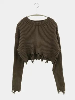 ZARA/ザラ/ニット/セーター/トップス/ブラウン/USA L