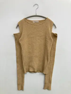 cashmere blended/ニット/セーター/トップス/ベージュ