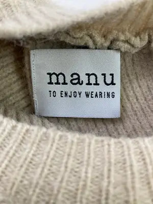 manu/ニット/セーター/トップス/ベージュ
