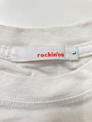 rockin`on/ロッキングオン/Tシャツ/カットソー/トップス/ホワイト/L