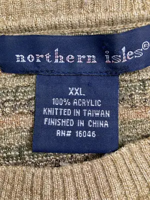 northern isles/ニット/セーター/トップス/ベージュ/XXL
