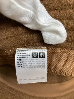 UNIQLO/ユニクロ/ハット/帽子/ブラウン/ONE SIZE 57cm