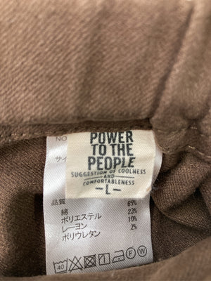 POWER TO THE PEOPLE/パワートゥザピープル/スラックス/パンツ/ブラウン/L