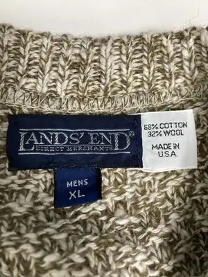 LANDS' END/ランズエンド/ニット/セーター/トップス/ベージュ/XL